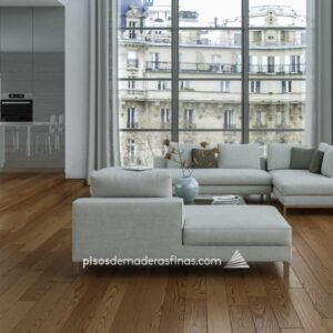 Encino Blanco US Duela Sólida para Interior